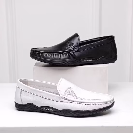 Classic Outdoor Travel Soft Rubber Sole Leather Business Men Leisure Casual Shoe